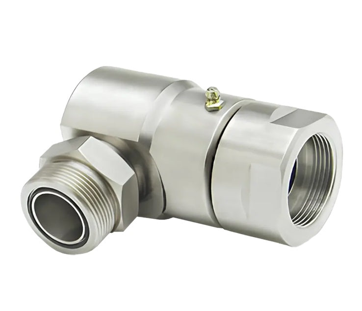 9SS16FFS16XMFS16-NI-AL by Super Swivel | 7744-NI-AL | 1-7/16-12 Female Face Seal FFS x 1-7/16-12 Male Face Seal MFS | 0.484" Through Hole | 90° Elbow | Electroless Nickel | AFLAS Seal