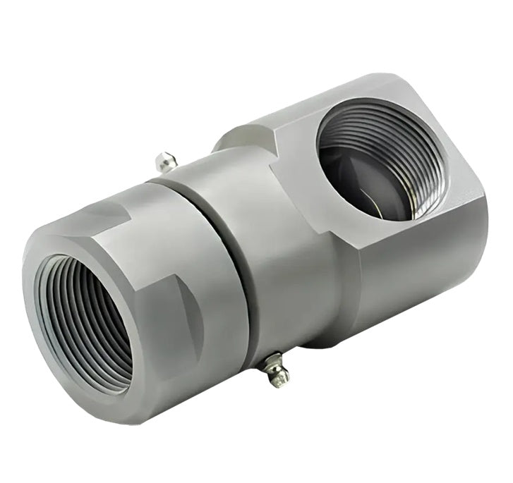 9SS32FP200XFP200-440-AL by Super Swivel | 5076-440-AL | 2-11-1/2 Female Pipe NPTF x 2-11-1/2 Female Pipe NPTF | 1.781" Through Hole | 90° Elbow | 440c Stainless Steel | AFLAS Seal