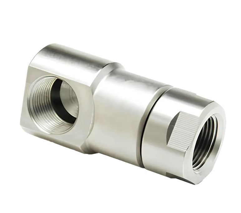 9SS24FP150XFP150-Ni-ETP by Super Swivel | 5065-Ni-ETP | 1-1/2-11-1/2 Female Pipe NPTF x 1-1/2-11-1/2 Female Pipe NPTF | 1.312" Through Hole | 90° Elbow | Electroless Nickel | Extreme Viton® Seal
