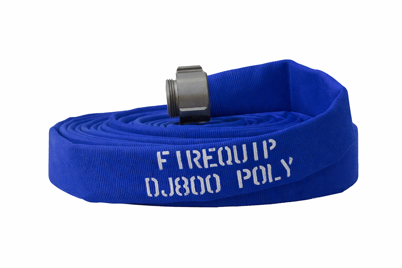 DJ17x50B15N by Snap-Tite | DJ800 Series | Double Jacket Polyester Fire Hose Assembly with EPDM Liner | 1-3/4" Hose I.D. | 1-1/2" Male NH x 1-1/2" Female NH Couplings | 400 PSI | Blue | 50ft Length
