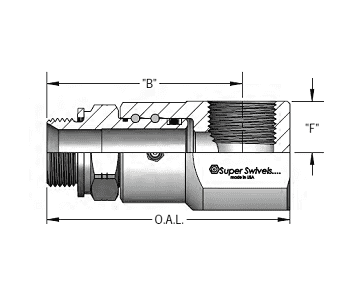 9SS4MBSPP4XFBSPP4-Z-V by Super Swivel | #40000 | G 1/4-19 Male BSPP x G 1/4-19 Female BSPP | 0.250" Through Hole | 90° Elbow | Zinc | Viton Seal