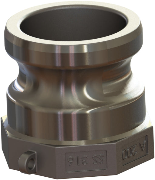 A-AL-75 by Campbell Fittings | Standard Cobra Cam & Groove Coupling | Type A | 3/4" Male Adapter x 3/4" Female NPT Thread | Aluminum