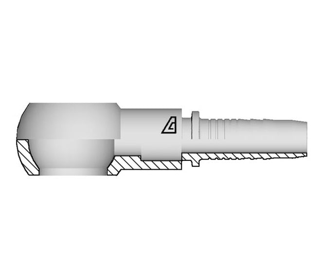 A-1010-BBAN Alfagomma by Kuriyama | A Series | Two-Piece Hydraulic Hose Fitting | -10 Hose ID x -10 BSPP Banjo - RNR | Steel