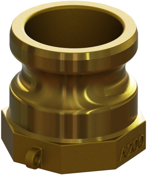 A-BR-400 by Campbell Fittings | Standard Cobra Cam & Groove Coupling | Type A | 4" Male Adapter x 4" Female NPT Thread | Brass