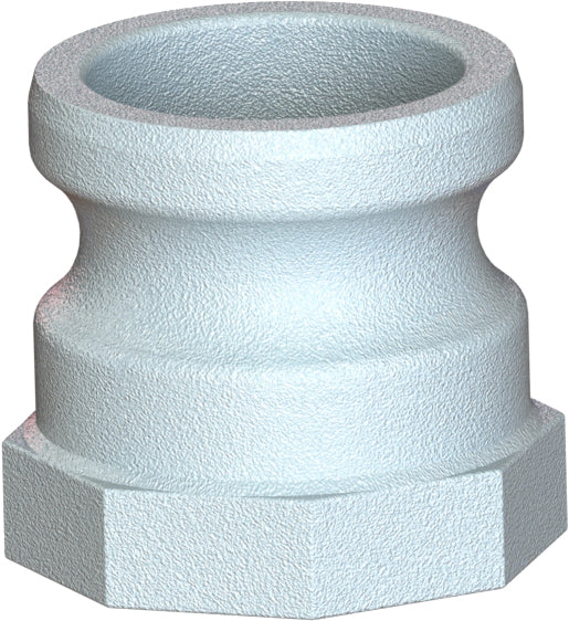 A-DI-500 by Campbell Fittings | Standard Cobra Cam & Groove Coupling | Type A | 5" Male Adapter x 5" Female NPT Thread | Ductile Iron