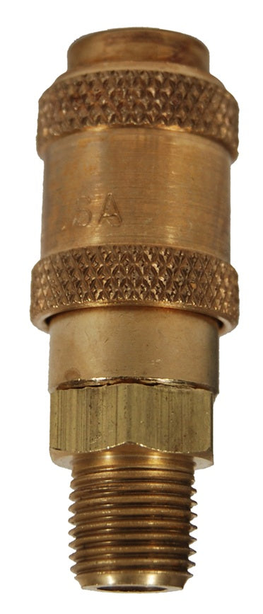 1AM1-B by Dixon Valve | Pneumatic Quick Disconnect Coupling | A-Series | 1/8" Male NPTF x 1/8" Body Size | Compact Socket | Nitrile Seal | Brass