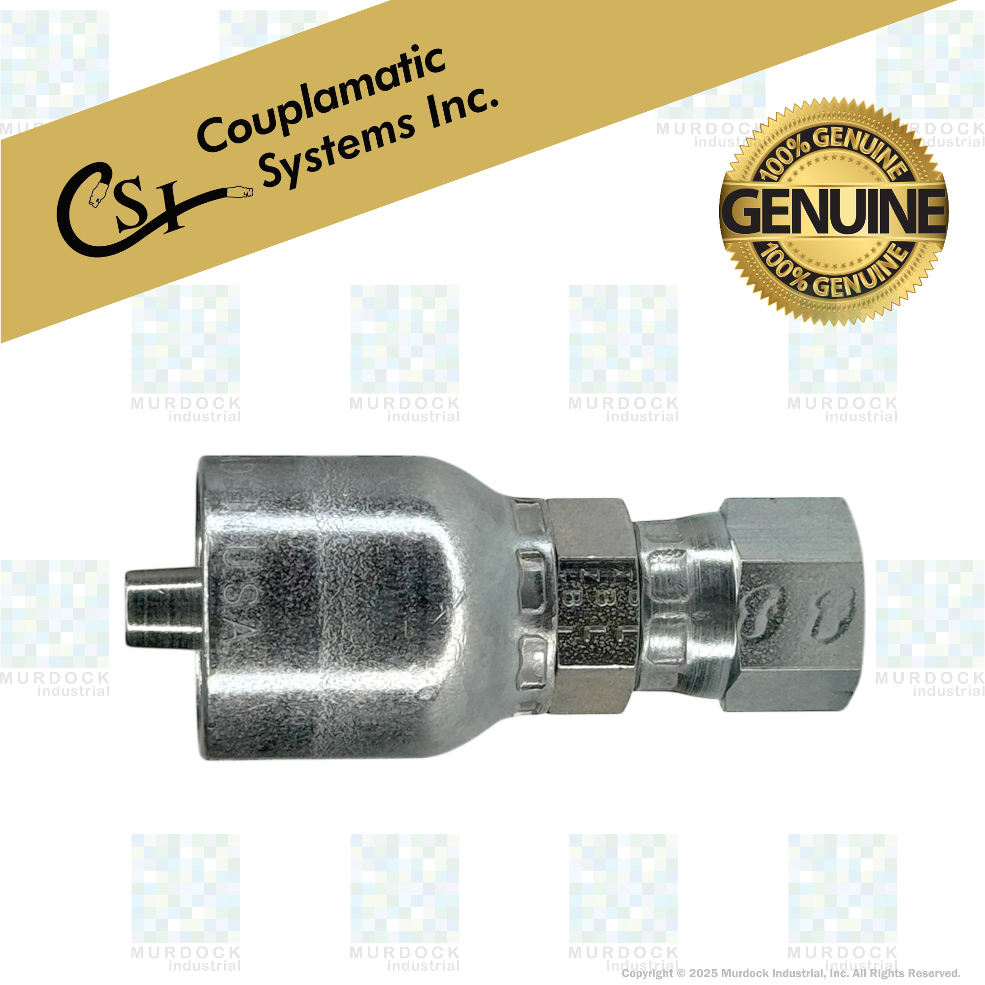 A09-4x4 by Couplamatic | A Series Coupling | 1/4" Hose ID x 7/16x20 Thread JIC 37° Female Swivel | Straight