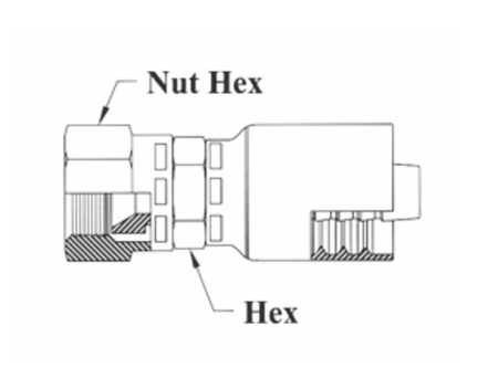 A09-8x8 by Couplamatic | A Series Coupling | 1/2" Hose ID x 3/4x16 Thread JIC 37° Female Swivel | Straight | Pack of 20