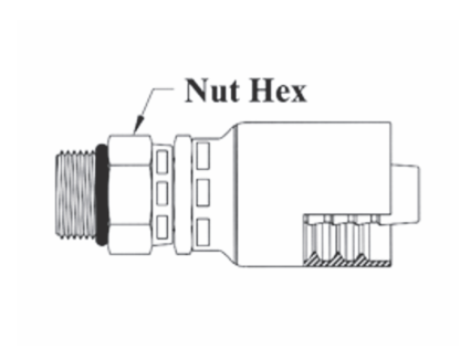 A12-6x8 by Couplamatic | A Series Coupling | 3/8" Hose ID x 3/4x16 Thread ORB Male Swivel | Straight