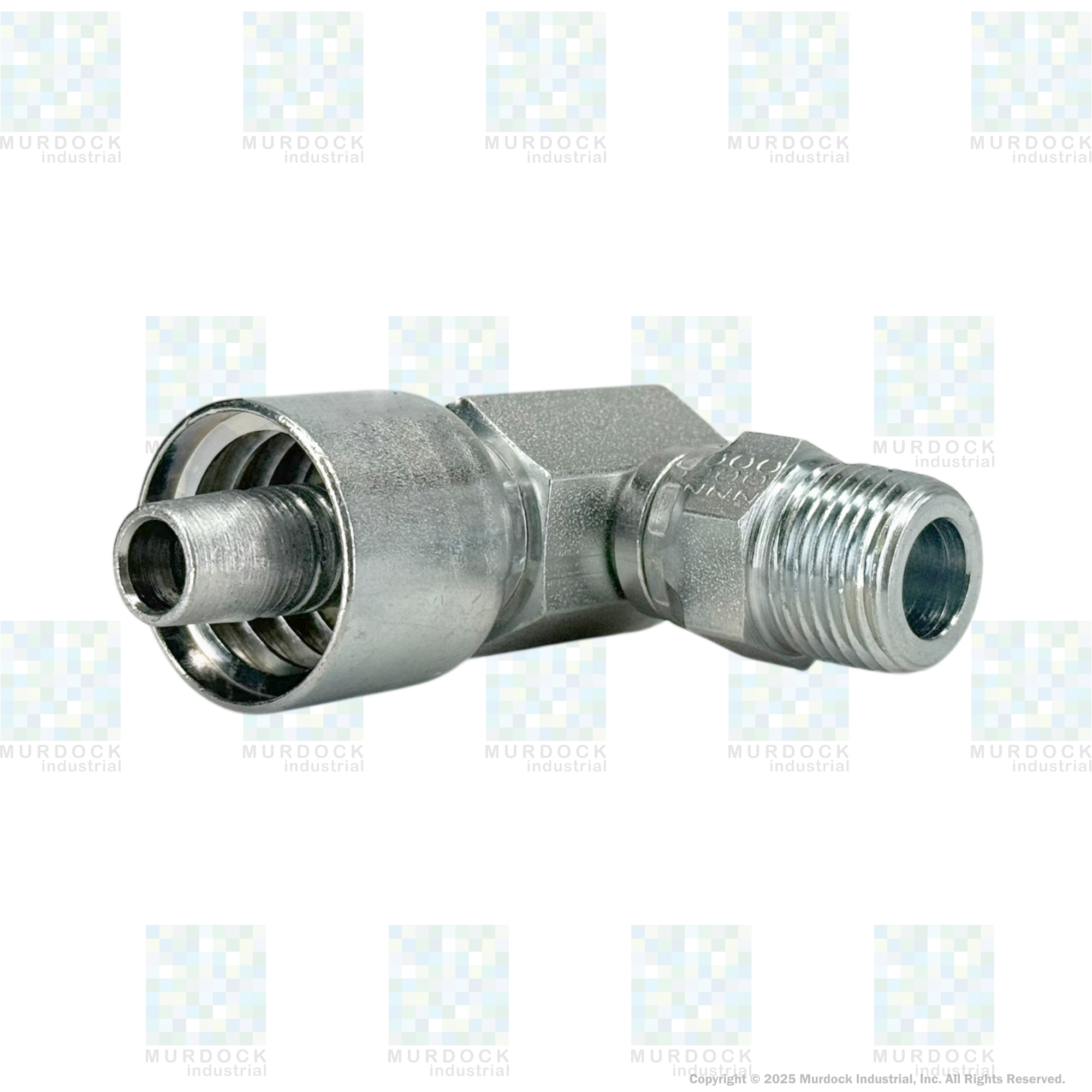 A14-8x8 by Couplamatic | A Series Coupling | 1/2" Hose ID x 1/2-14 Thread Male Swivel NPTF | 90° Elbow