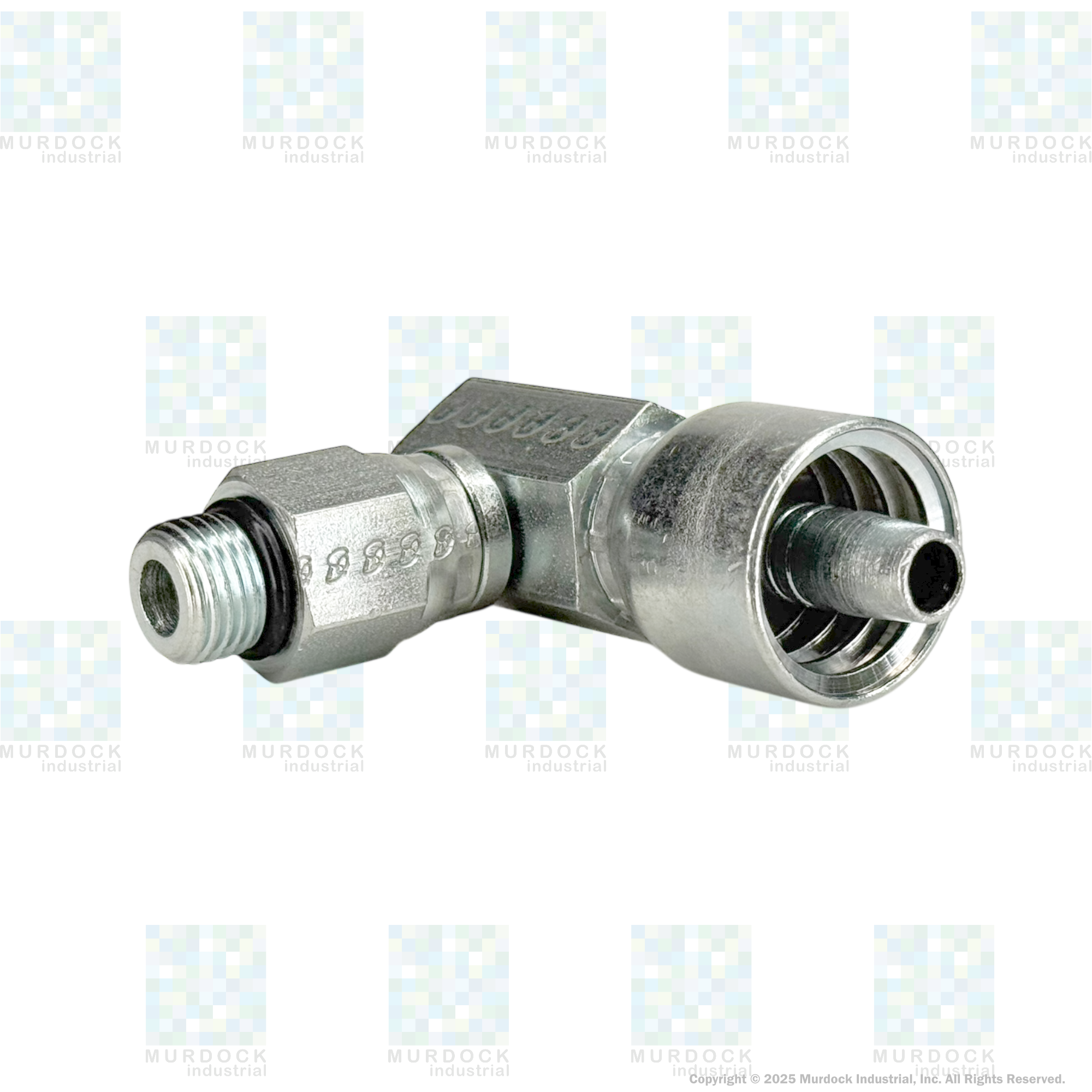 A15-8x8 by Couplamatic | A Series Coupling | 1/2" Hose ID x 3/4x16 Thread ORB Male Swivel | 90° Elbow