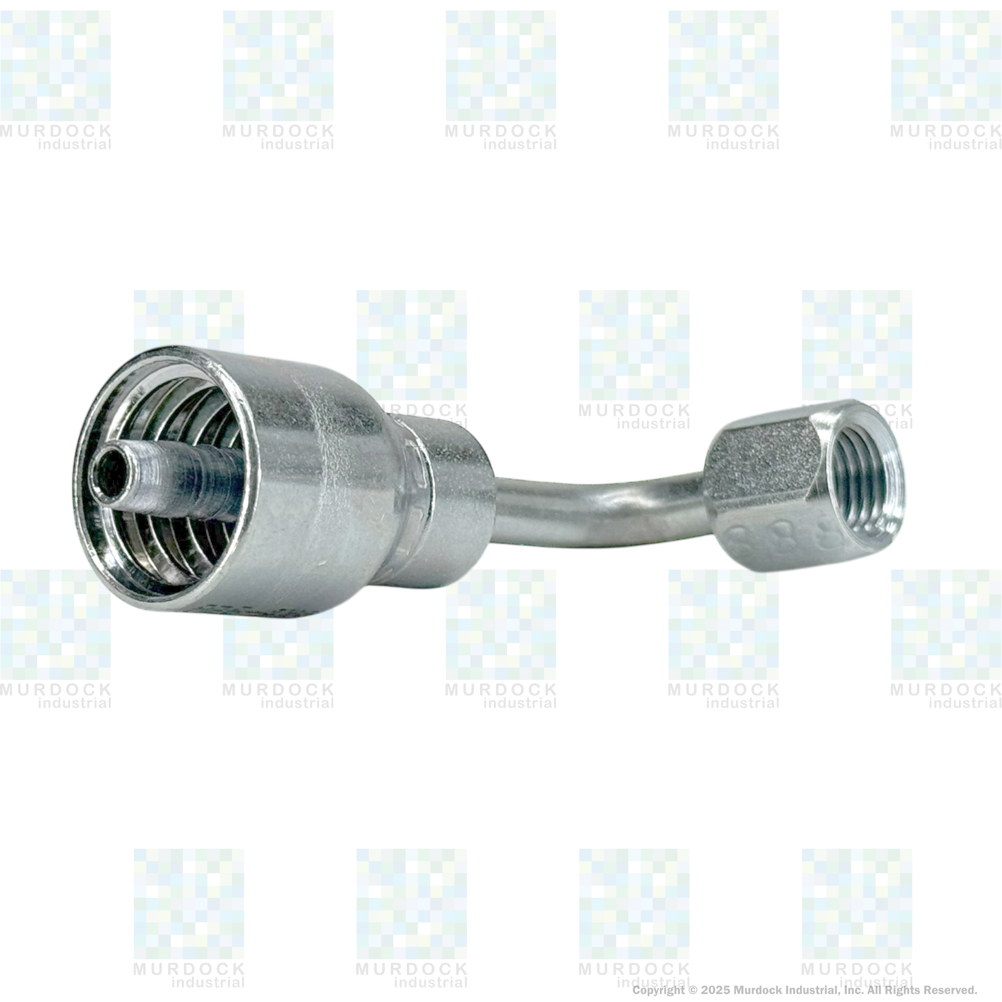 A26-4x4 by Couplamatic | A Series Coupling | 1/4" Hose ID x 7/16x20 Thread JIC/SAE Dual Seat Female Swivel | 90° Elbow