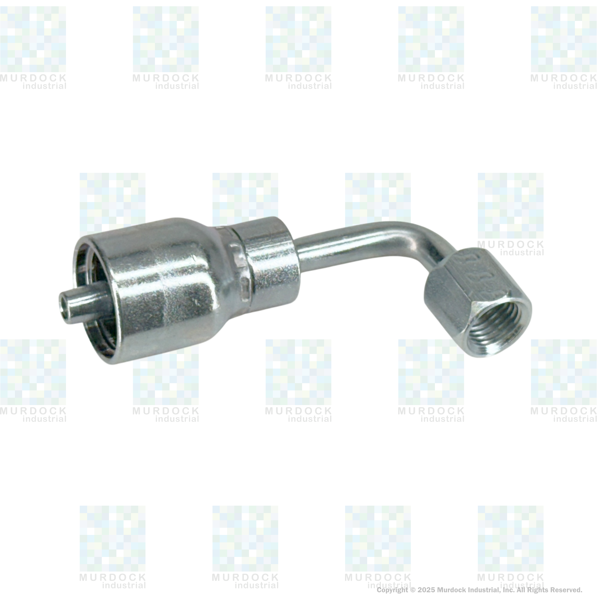 A26-4x4 by Couplamatic | A Series Coupling | 1/4" Hose ID x 7/16x20 Thread JIC/SAE Dual Seat Female Swivel | 90° Elbow