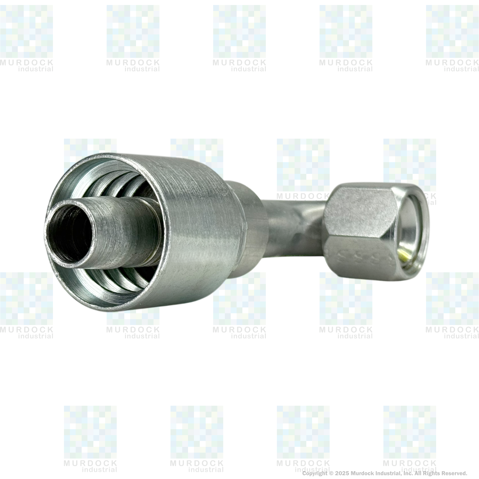 A26-8x8 by Couplamatic | A Series Coupling | 1/2" Hose ID x 3/4x16 Thread JIC/SAE Dual Seat Female Swivel | 90° Elbow