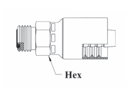 A29-4x4 by Couplamatic | A Series Coupling | 1/4" Hose ID x 9/16x18 Thread O-Ring Face Seal | ORF Male Solid | Straight
