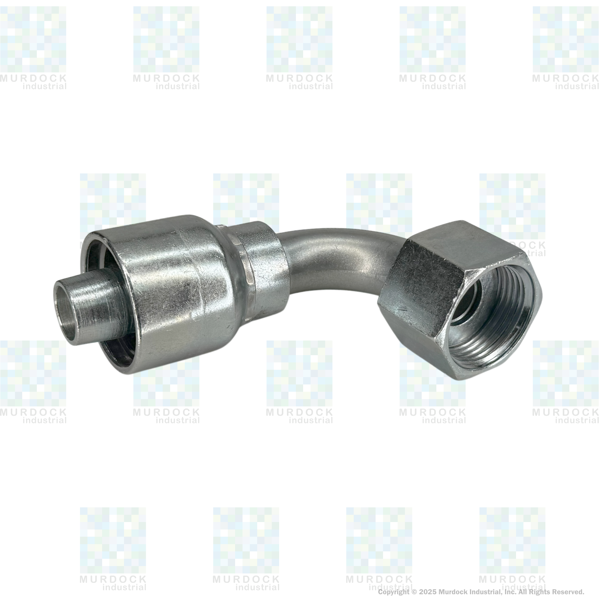 A32-10x10 by Couplamatic | A Series Coupling | 5/8" Hose ID x 1x14 Thread O-Ring Face Seal | ORF Female Swivel | 90° Elbow