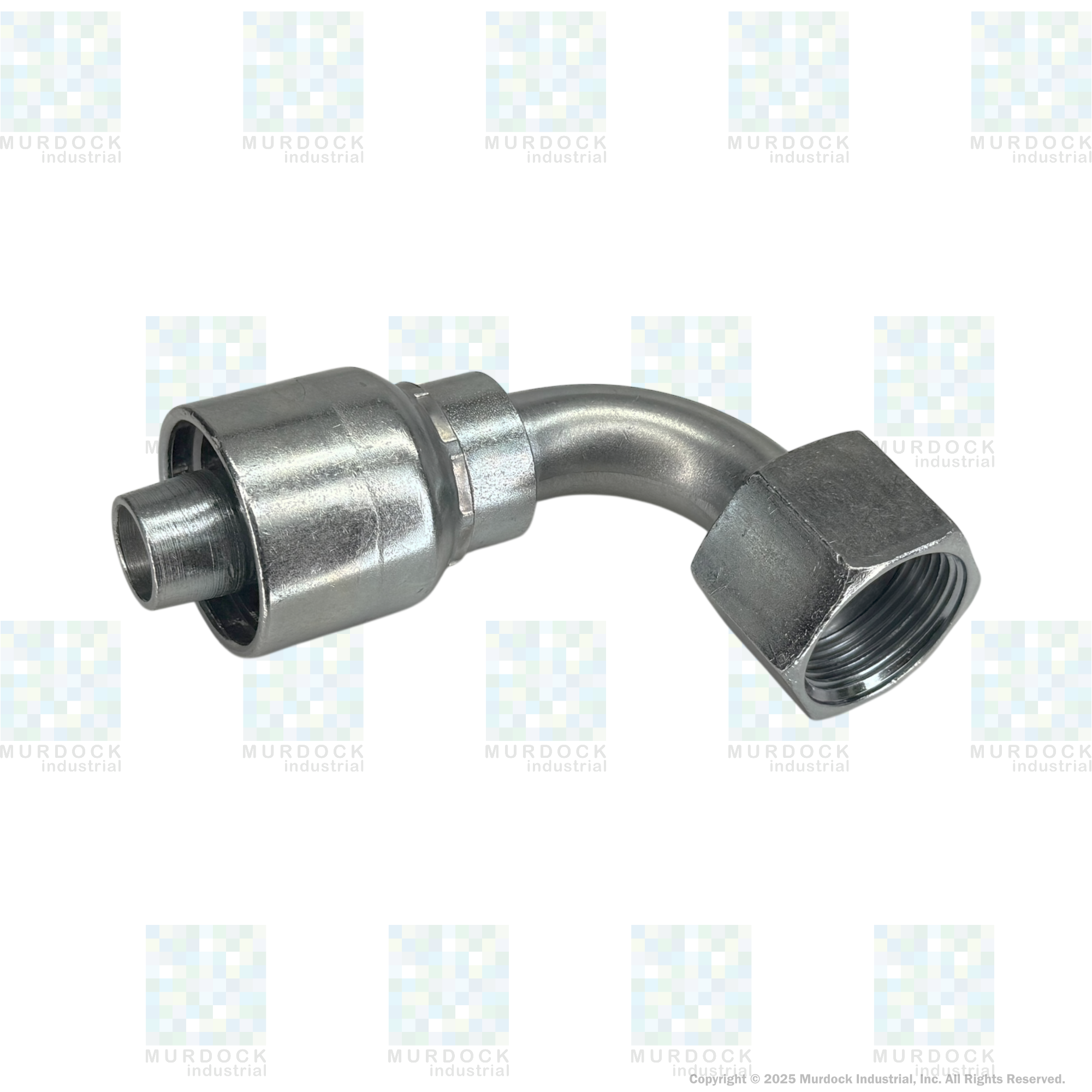 A32-10x10 by Couplamatic | A Series Coupling | 5/8" Hose ID x 1x14 Thread O-Ring Face Seal | ORF Female Swivel | 90° Elbow