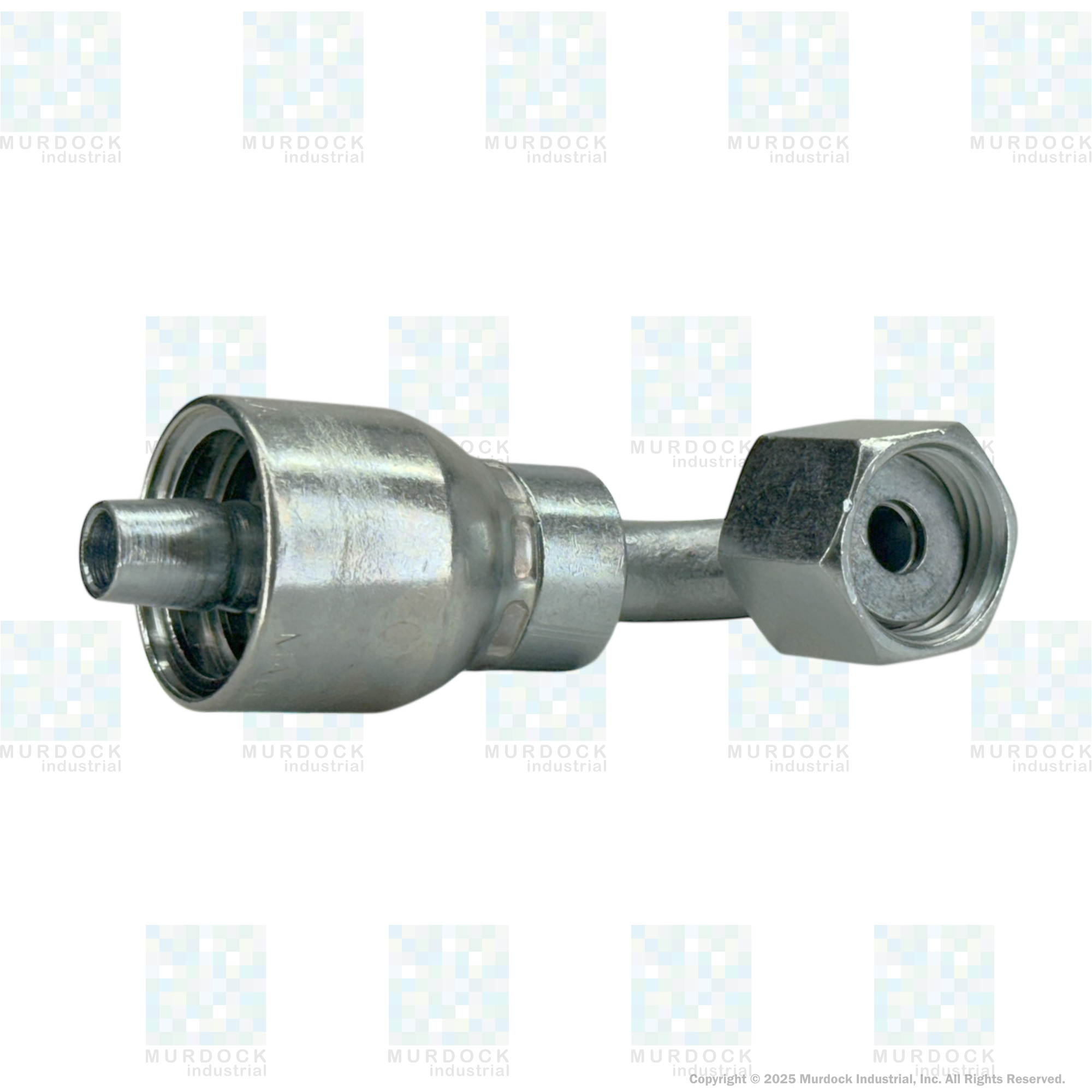 A32-4x4 by Couplamatic | A Series Coupling | 1/4" Hose ID x 9/16x18 Thread O-Ring Face Seal | ORF Female Swivel | 90° Elbow