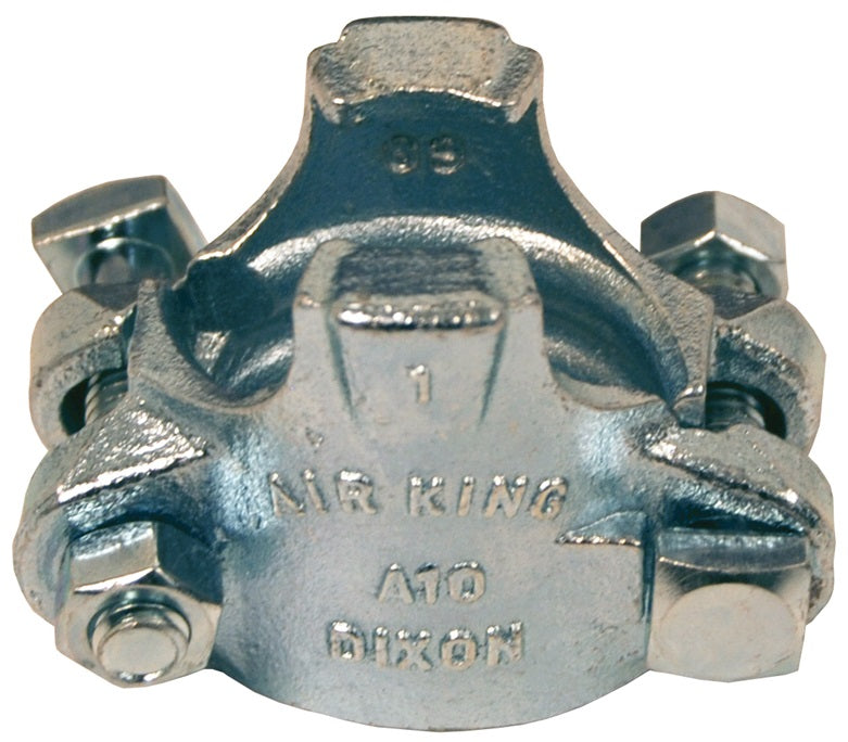 A9 Air King® by Dixon Valve | Clamp for Pneumatic Fitting | 2-Bolt Type | 2-Gripping Fingers | 3/4" Hose ID | Hose OD: From 1-8/64" to 1-20/64" | Global Investment Cast Carbon Steel