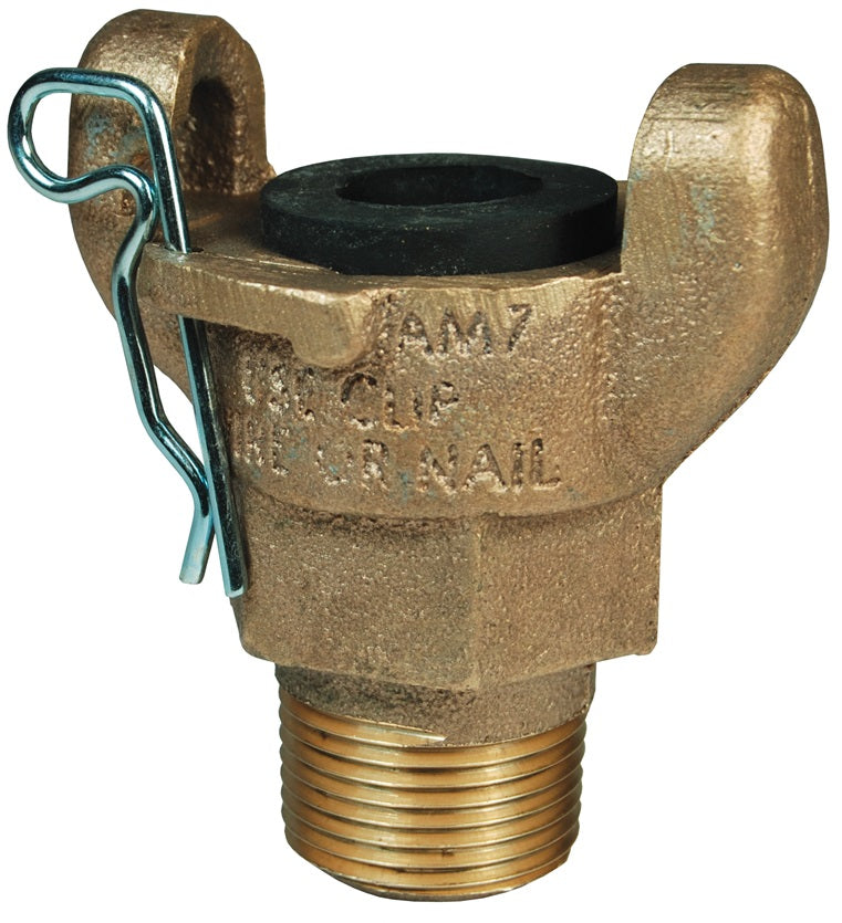 ABB Air King® by Dixon Valve | Pneumatic Fitting | 2-Lug Threaded End | Chicago Style x 3/8" Male NPT | Brass
