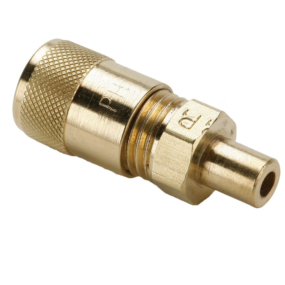 AVUS-44 by Parker | Access Valve | 1/4" O.D. Tube or 3/8" Solder Fitting/Swaged Tube | Straight | Brass | Pack of 5