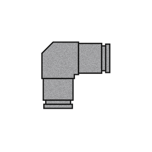 B-31865-04-04 Breco by Foster | Air Brake | 1/4" Push-to-Connect x 1/4" Push-to-Connect | Union | 90° Elbow