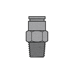 B-31868-06-08 Breco by Foster | Air Brake | 3/8" Push-to-Connect x 1/2" Male NPTF Thread | Straight