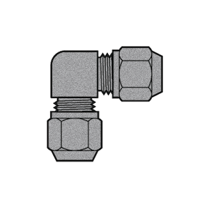 B-31465-04-04 Breco by Foster | 1/4" Tube Compression x 1/4" Tube Compression | Union | 90° Elbow