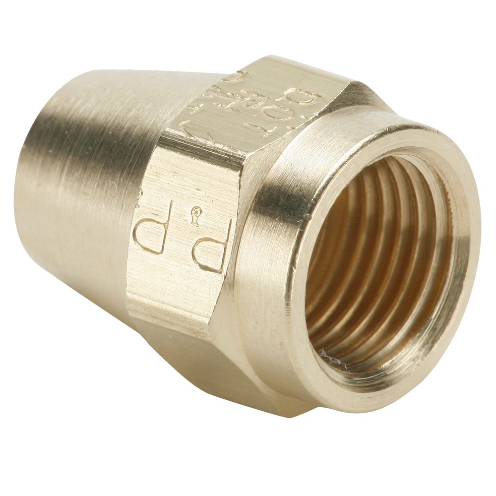 61AB-10 by Parker | Air Brake - AB Fittings | 5/8" Nut x 13/16" Thread | Straight | Brass | Pack of 25