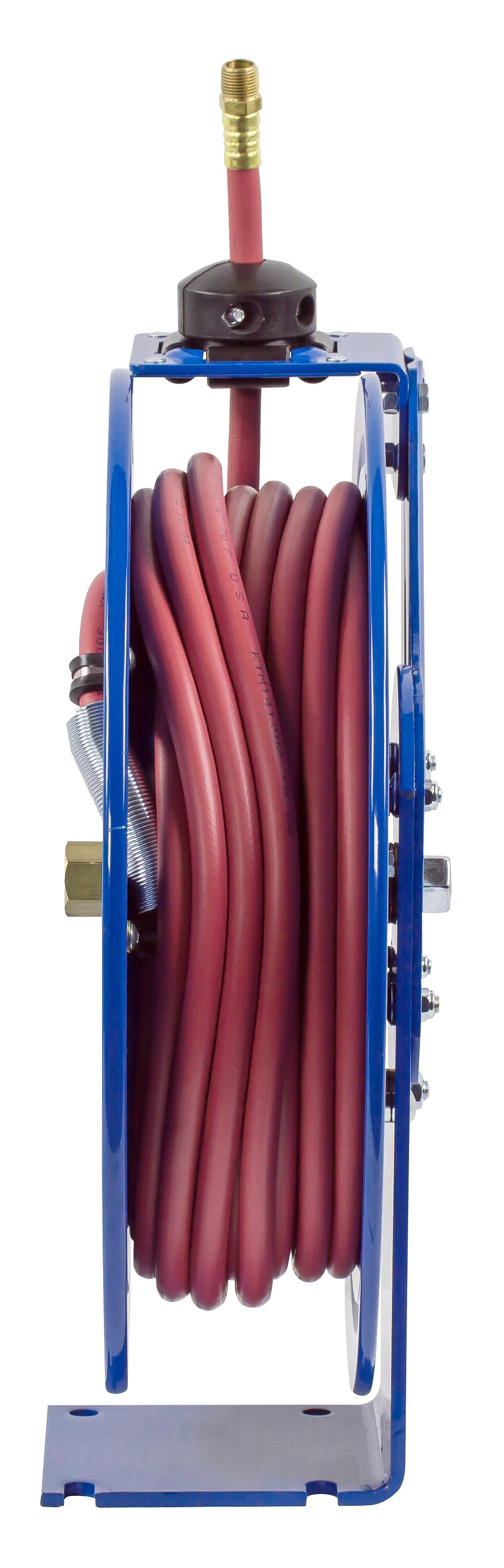 P-LP-430-AL by Coxreels | Alumi-Pro Series | 300 PSI Spring Driven Hose Reel for Air & Water | 1/2" Hose ID, 1/2" FNPT Inlet x 1/2" MNPT Hose End | Aluminum | 30ft PVC Hose Included