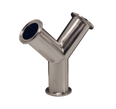 B28BMP-R100 Dixon Valve 316L Stainless Steel Sanitary Clamp True Wye - 1" Tube OD