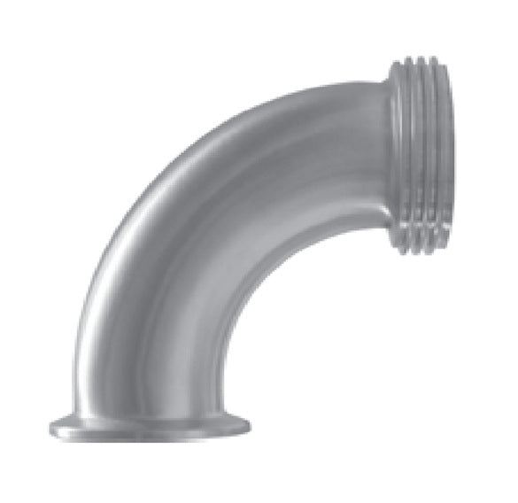 B2FMP-15-G300 Dixon Valve 304 Stainless Steel Sanitary Clamp x Threaded Bevel Seat 90 deg. Elbow - 3" Tube OD