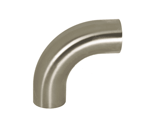 B2S-R400P Dixon Valve 316L Stainless Steel Sanitary Polished 90 deg. Weld Elbow with Tangent - 4" Tube OD