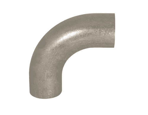 B2S-R250U Dixon Valve 316L Stainless Steel Sanitary Unpolished 90 deg. Weld Elbow with Tangent - 2-1/2" Tube OD