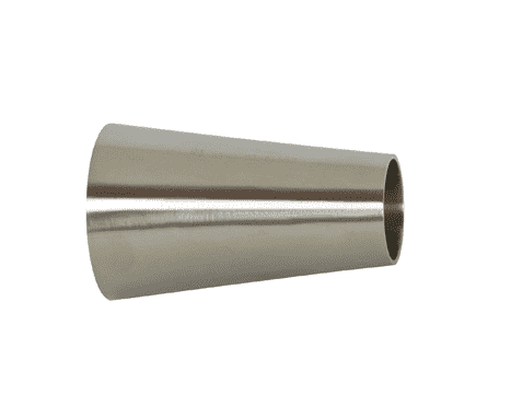 B31W-R300250P Dixon Valve 316L Stainless Steel Sanitary Polished Concentric Weld Reducer - 3" x 2-1/2" Tube OD