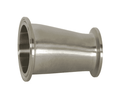 B3214MP-R400200 Dixon Valve 316L Stainless Steel Sanitary Clamp Eccentric Reducer - 4" x 2" Tube OD