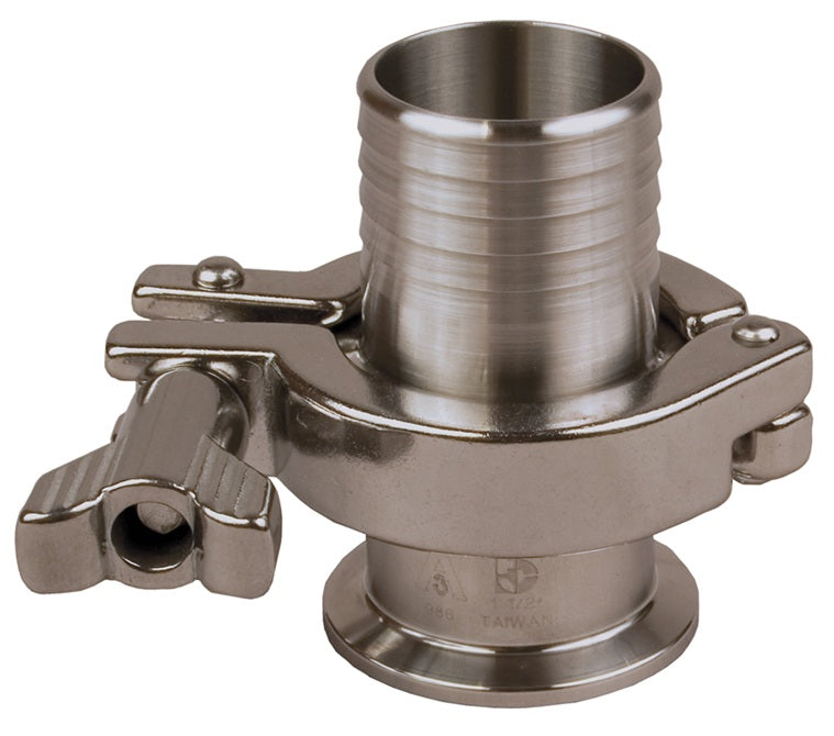 B45CC-R100150 Dixon Valve 1" - 1-1/2" 316L Stainless Steel Sanitary Air Blow Check Valve - Hose Barb