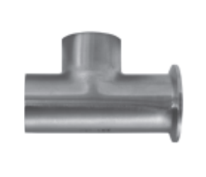 B7WMW-G150 Dixon Valve 304 Stainless Steel Sanitary Weld x Clamp Run x Weld Branch Tee (#7 Finish) - 1-1/2" Tube OD