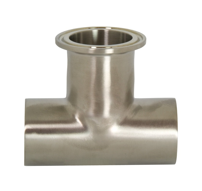 B7WWM-G200 Dixon Valve 304 Stainless Steel Sanitary Polished Weld Run x Clamp Branch Tee - 2" Tube OD