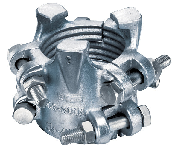 BC6-400A by Kuriyama | 6 Bolt Interlocking Hose Clamp | Size Range: 4-7/8" - 5-5/16" | Torque: 200 ft. lbs. | Zinc Plate