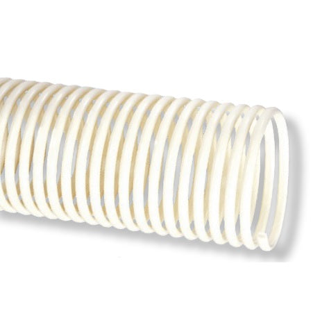 BCWF3 Tigerflex by Kuriyama | BCWF Series | Food Grade, Low-Profile, Counterclockwise Coils Banding Coil | White | 3" ID | Rigid PVC | 3ft Length