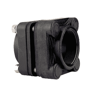 BF200V by Banjo | IBC Tank Accessories for Bolted Tank Flange | 2" x 2" Threaded Flange | 150 PSI | Gasket: FKM (Viton) | Polypropylene | Pack of 10