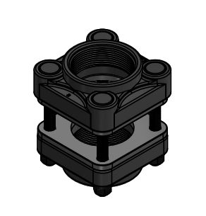 BF235 by Banjo | IBC Tank Accessories | 2" Bolted Flange | 3-1/2" All Thread Bolt | Gasket: EPDM | Polypropylene