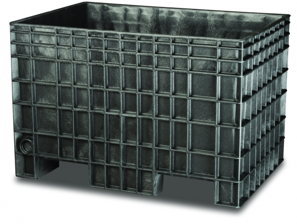 BF4229280010000 by Akro-Mils | BF4229 Series | Stack Only Agricultural Container | 42" x 29" x 28" | Black | Plastic