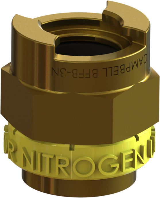 BFFB-3N by Campbell Fittings | Single-Lock Coupling | for Nitrogen use only | 3/4" Female Pipe x 3/4" Female NPT Thread | Straight | Brass
