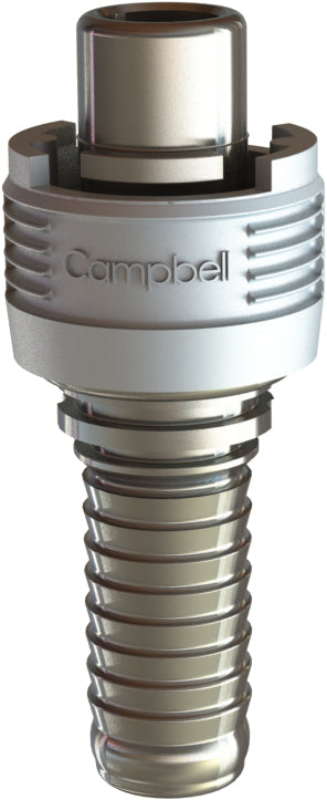 BMHS-2 by Campbell Fittings | Single-Lock Coupling | Bowes interchange | 1/2" Male Pipe x 1/2" Hose Barb | Straight | Plated Steel