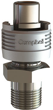 BMMS-2 by Campbell Fittings | Single-Lock Coupling | Bowes interchange | 1/2" Male Pipe x 1/2" Male NPT Thread | Straight | Plated Steel