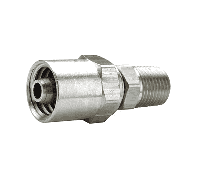 1834092KSS (BN21RU56SS) Dixon Valve 303 Stainless Steel Reusable Male Fitting - 1/4" Hose ID - 9/16" Hose OD - 1/8" NPTF Thread