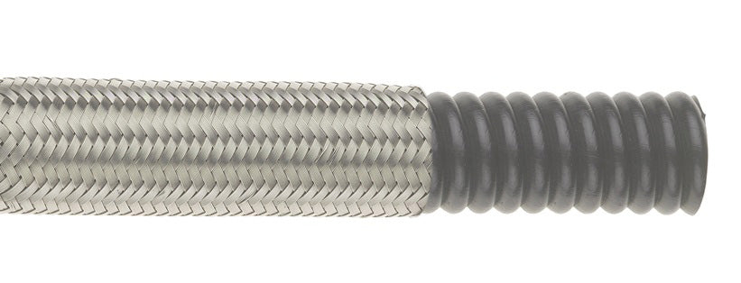 BOC-T32 by Dixon Valve | -32 | True I.D. Open Pitch Convoluted PTFE Hose | 2" Size | Black Conductive Tube