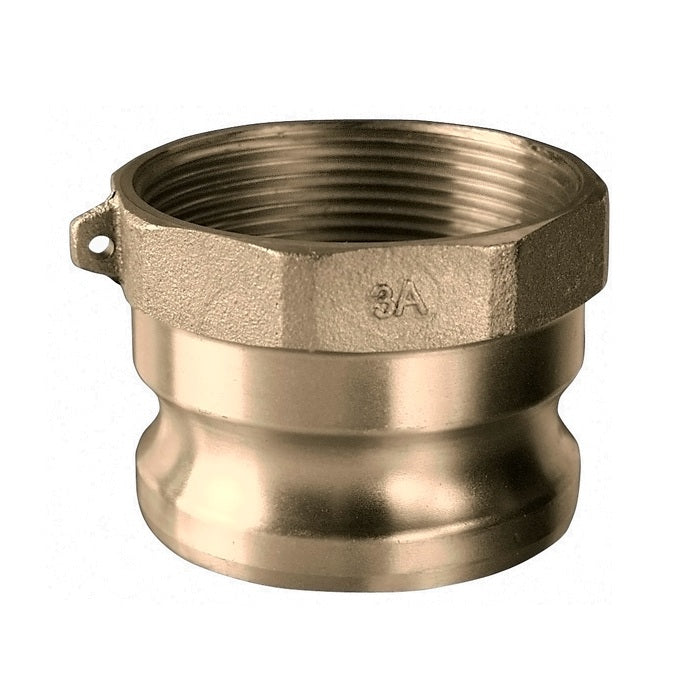 BR-A400 by Kuriyama | BR-A Series | Part A | Cam & Groove Adapter | 4" Adapter x 4" Female NPT | Brass